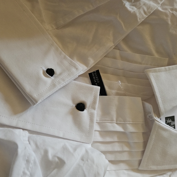 Saks Fifth Avenue White Tuxedo  Shirt 16.5 34/35 - Picture 4 of 6